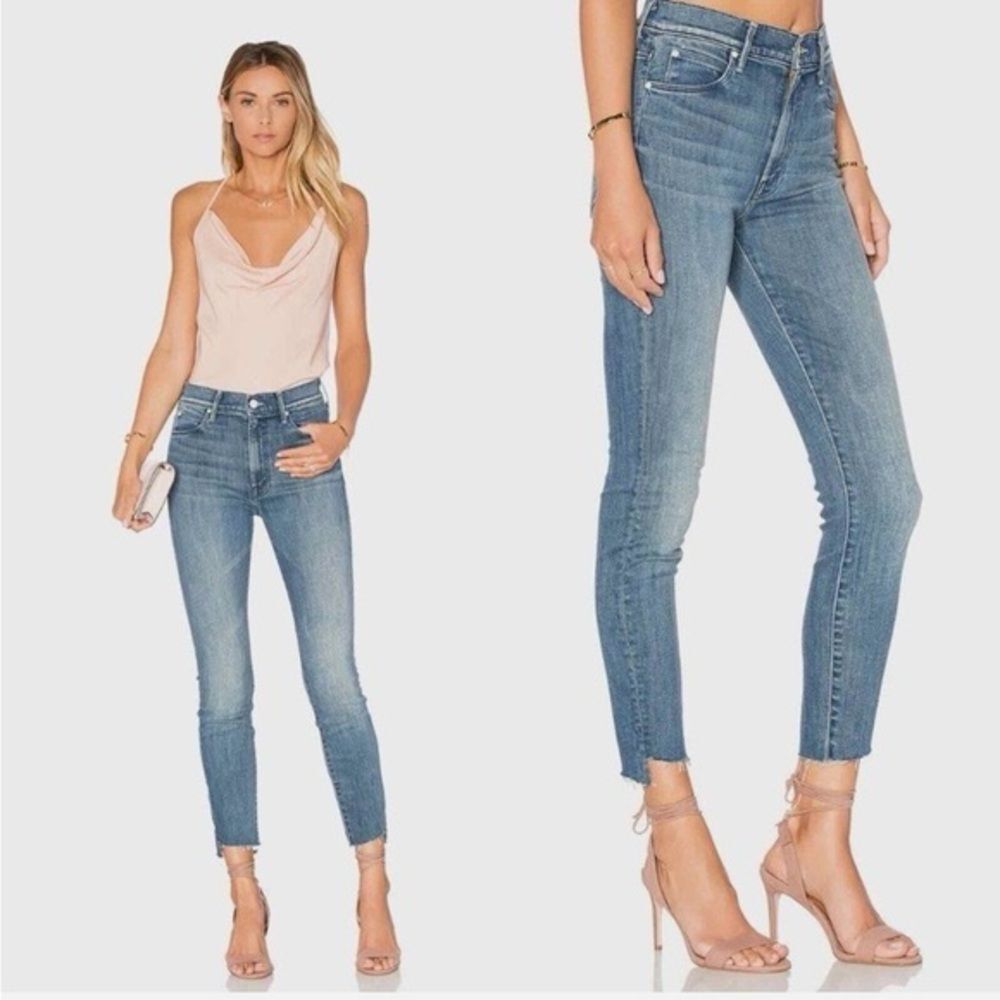 MOTHER Stunner Zip Ankle Step Fray Jeans in GOOD GIRLS DO Size 27
